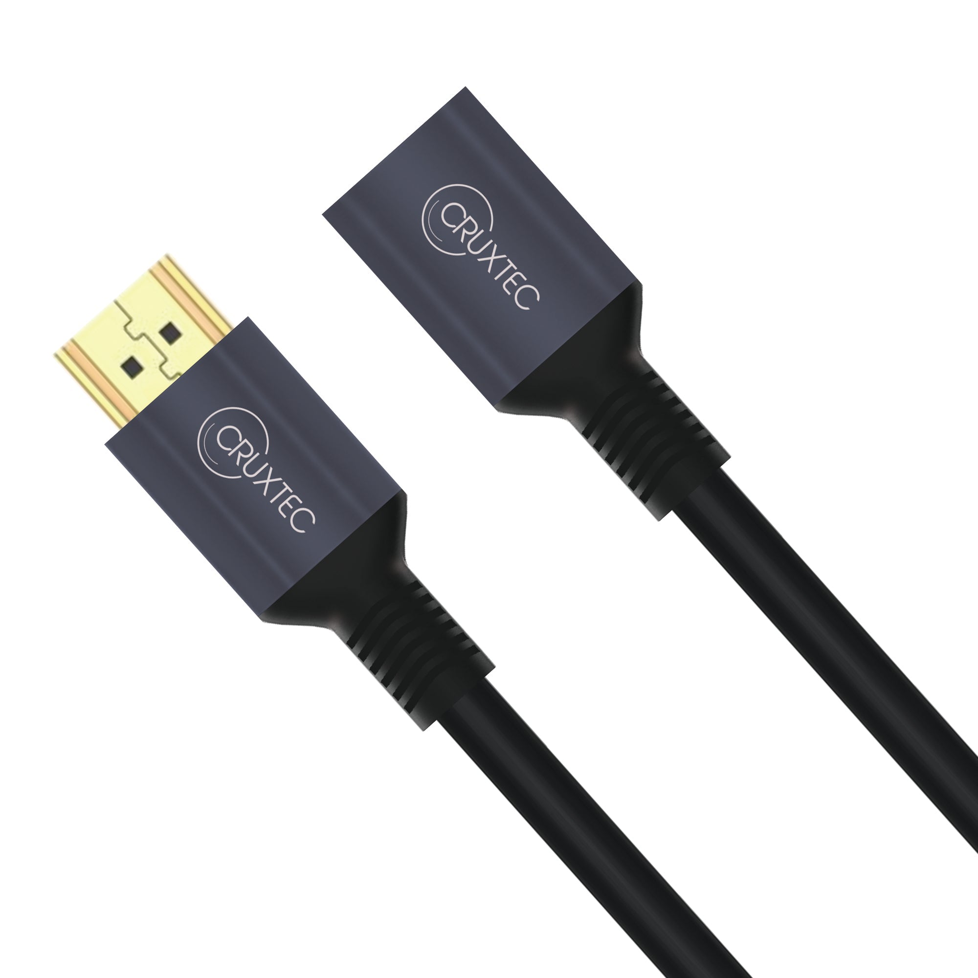 Cruxtec HDMI Male to Female Extension Cable 8K@60Hz / 4K@120Hz (Black 2m) image