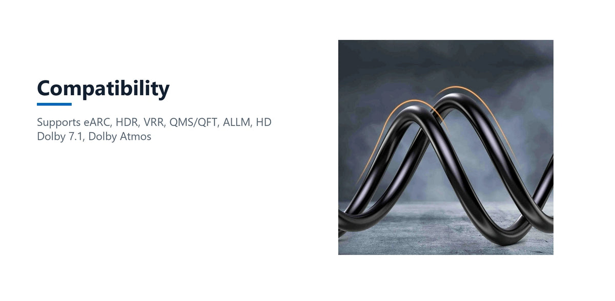 Cruxtec Ultra High-Speed Active Optical Fiber HDMI Cable 48Gbps 8K@60Hz / 4K@120Hz (Black&silvery 50m) compatibility detail image with verified product information