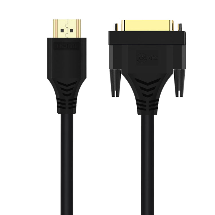 Cruxtec HDMI to DVI-D Cable 4K@30Hz (Black 2m) image