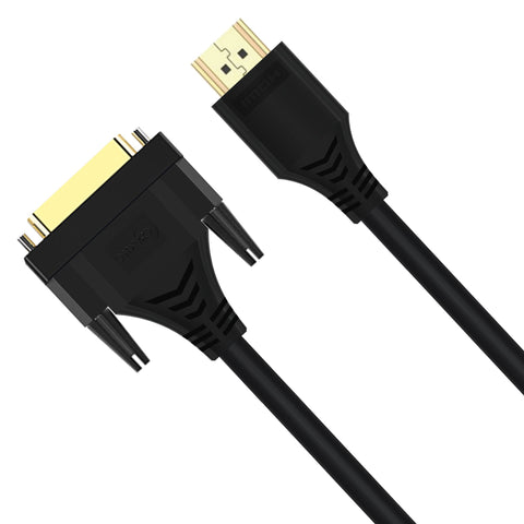 Cruxtec HDMI to DVI-D Cable 4K@30Hz (Black 2m) image