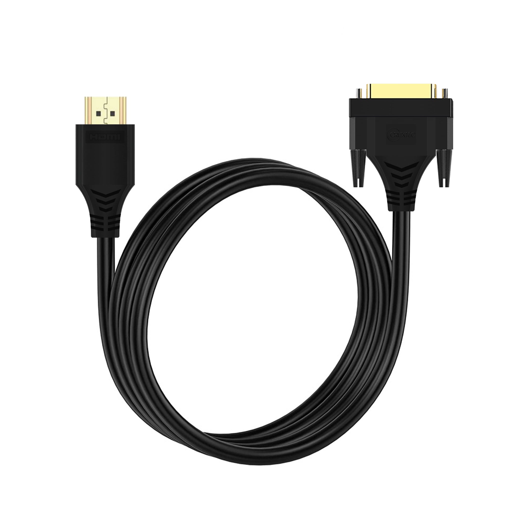 Cruxtec HDMI to DVI-D Cable 4K@30Hz (Black 2m) image