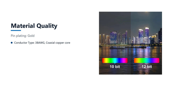 Cruxtec Ultra-Thin HDMI Cable 8K@60Hz / 4K@120Hz (Black 1.5m) material quality detail image with verified product information