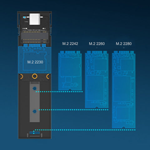 Cruxtec NVMe & NGFF Dual Protocol M.2 SSD to USB-C Enclosure 10Gbps image