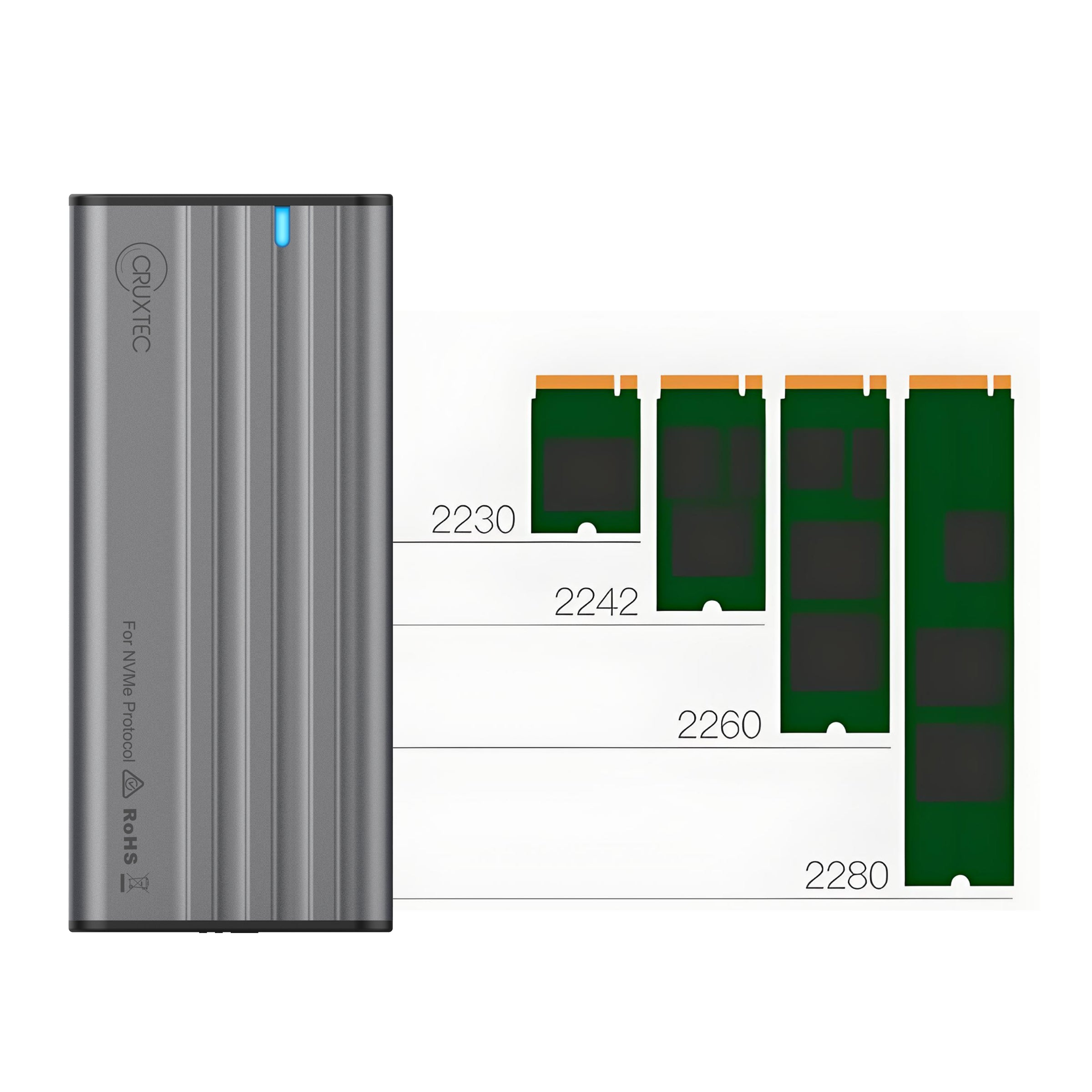 Cruxtec NVMe M.2 SSD Enclosure 10Gbps image