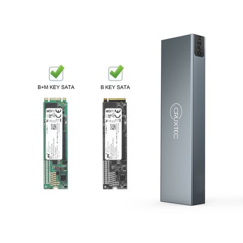 Cruxtec NGFF M.2 SSD to USB-C Enclosure 5Gbps image