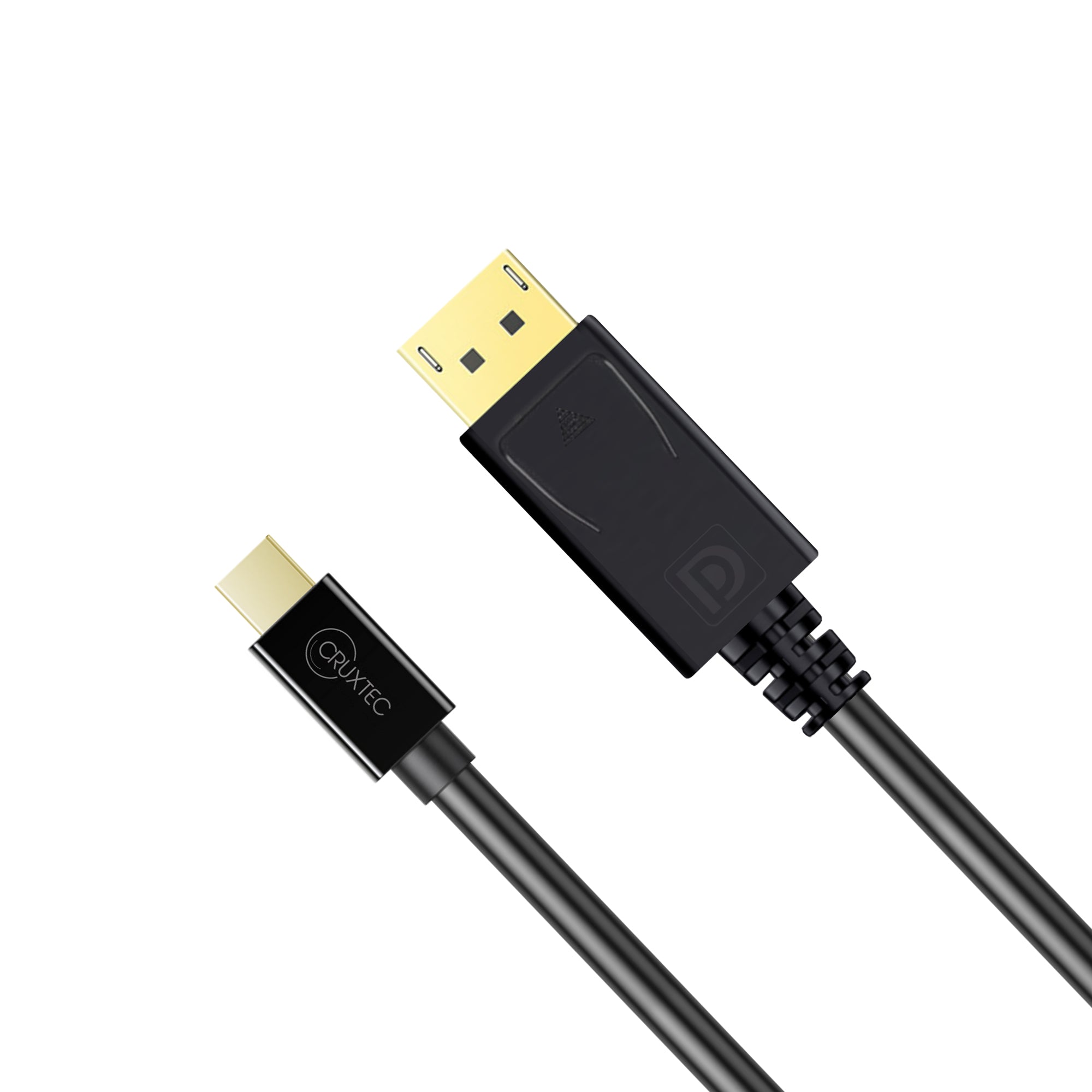 Cruxtec Mini DisplayPort to DisplayPort Cable 8K@60Hz / 4K@120Hz (Black 1m) image
