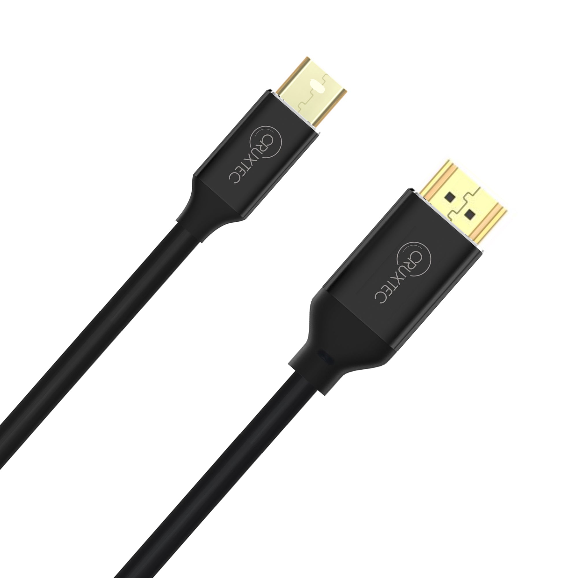 Cruxtec Mini DisplayPort Male to HDMI Male Cable - 4K@30Hz (Black 2m) image