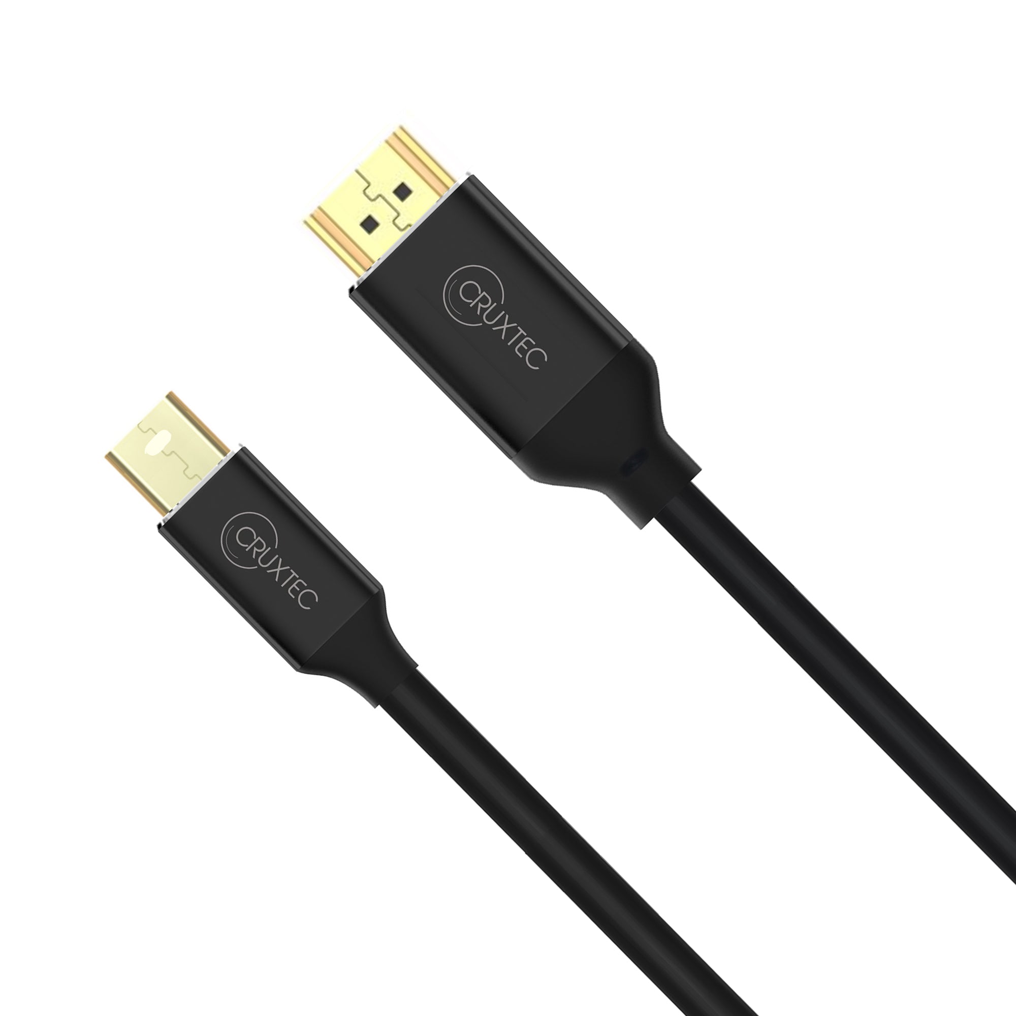 Cruxtec Mini DisplayPort Male to HDMI Male Cable - 4K@30Hz (Black 2m) image