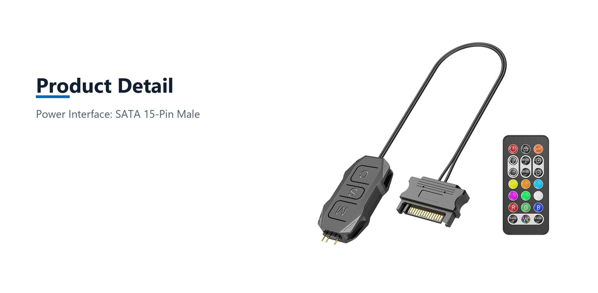 Cruxtec 5V ARGB Controller with Remote product detail detail image with verified product information