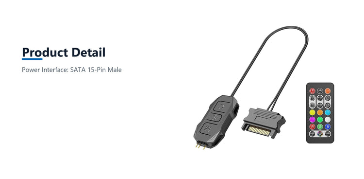 Cruxtec 5V ARGB Controller with Remote product detail detail image with verified product information