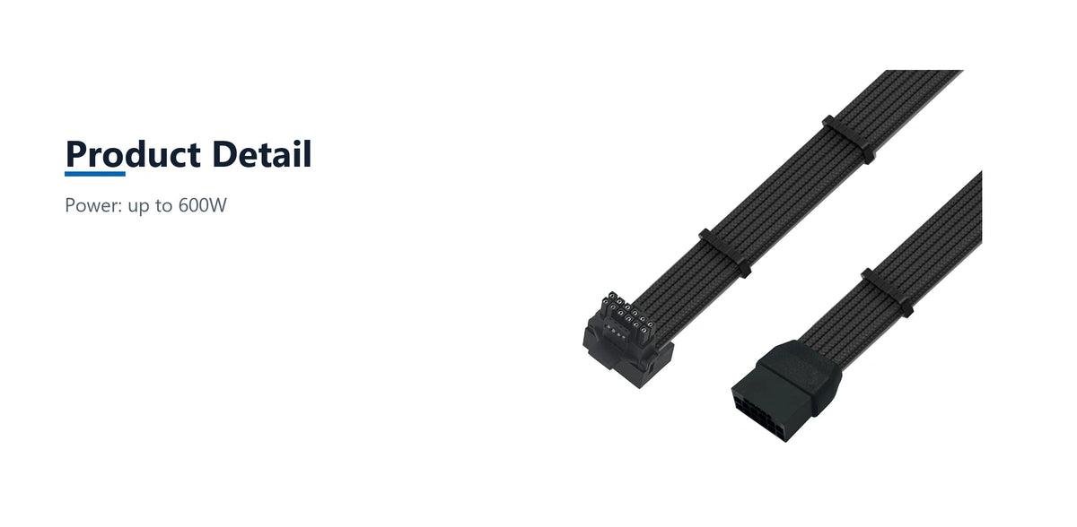 Cruxtec 600W PCIe 5.0 GPU Power Extension Cable Type B product detail detail image with verified product information