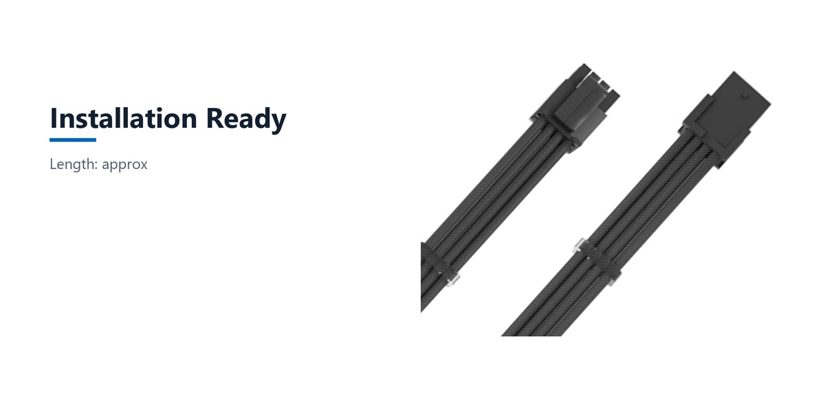 Cruxtec CPU 8Pin Female to 4+4Pin Male cable 30cm White installation ready detail image with verified product information