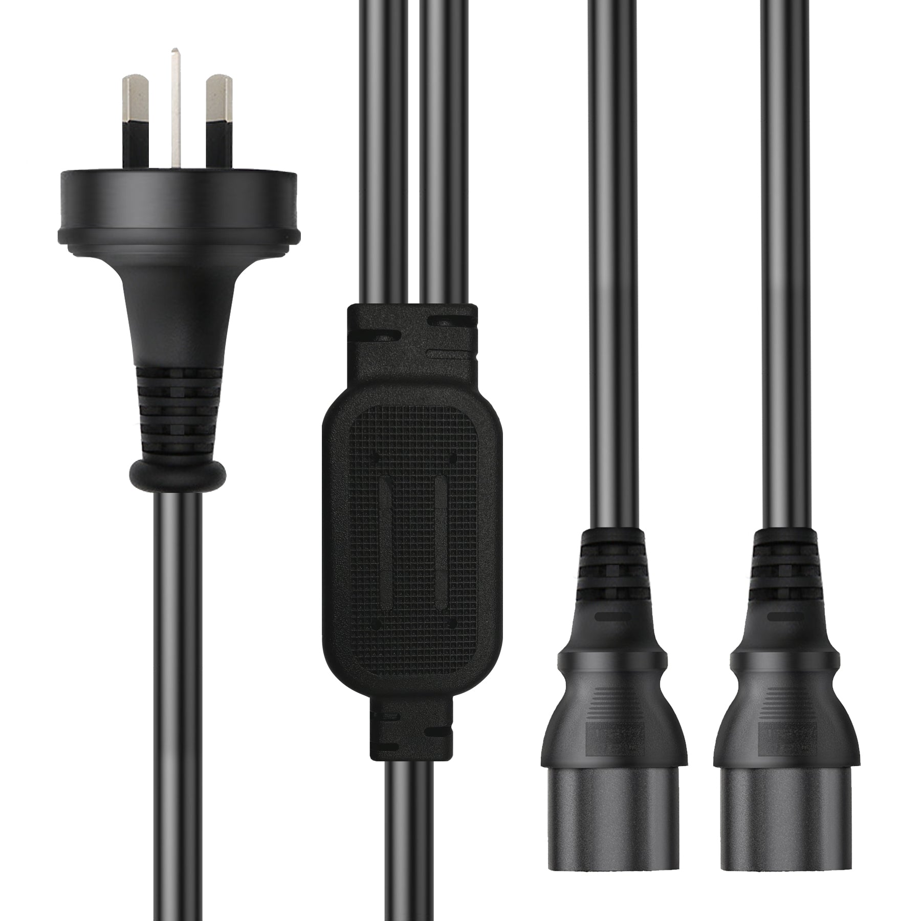 Cruxtec 3 Pin AU Male to 2 x Female IEC-C13 Y-Splitter Power Cable (3m) image