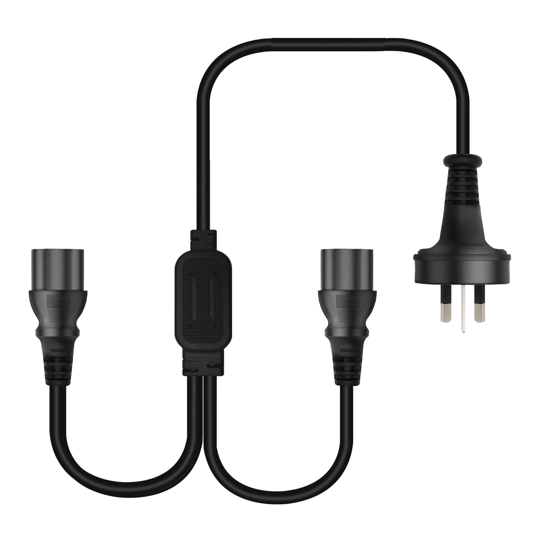 Cruxtec 3 Pin AU Male to 2 x Female IEC-C13 Y-Splitter Power Cable (3m) image
