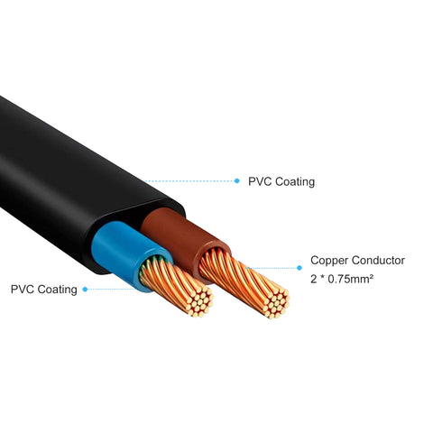 Cruxtec 2 Pin AU Male to Female IEC-C7 Power Cable (2m) image
