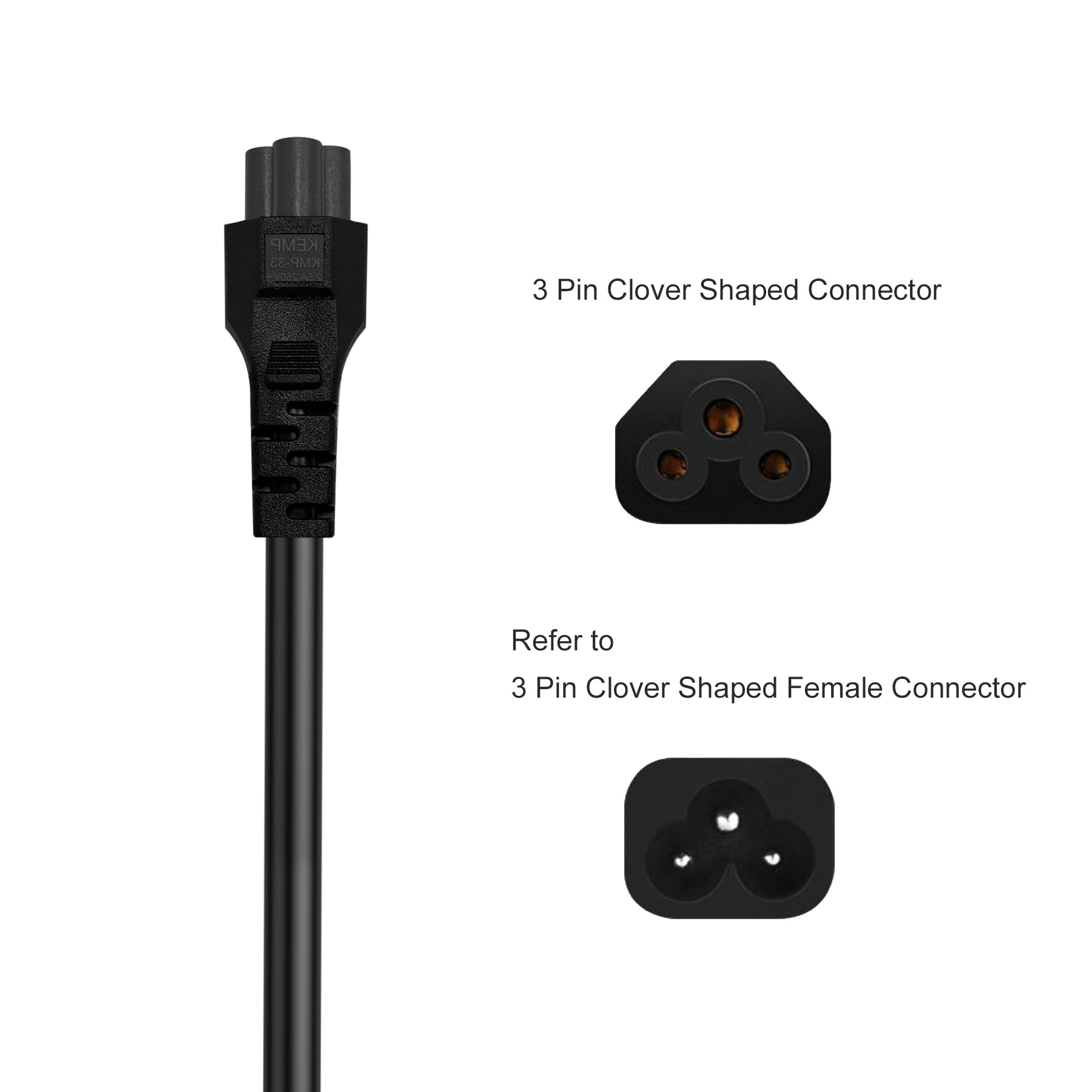 Cruxtec 3 Pin AU Male to Female IEC-C5 Power Cable (2m) image