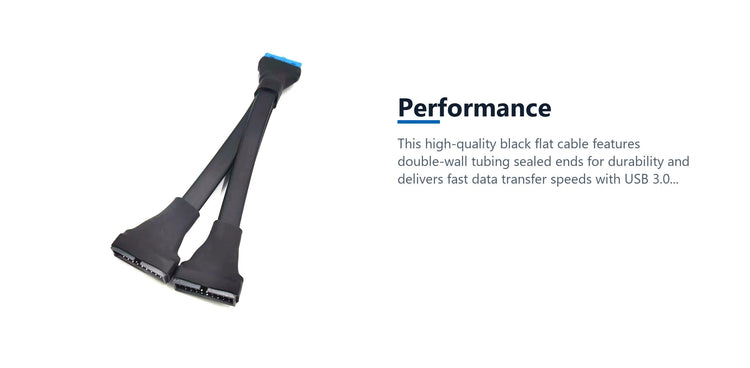 Cruxtec 19/20 Pin Male-to-Female Extension Cable (10cm) performance detail image with verified product information