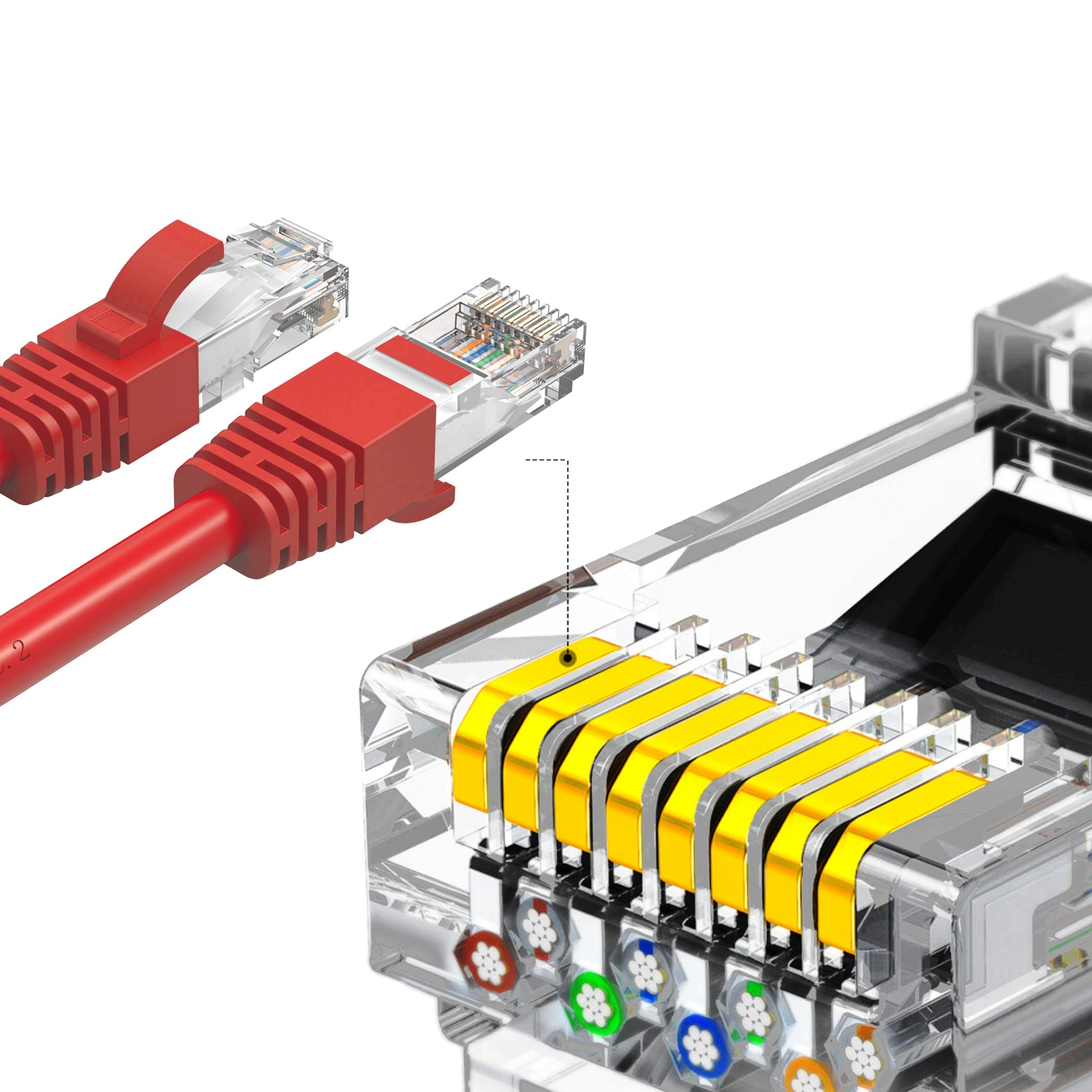 Cruxtec CAT6 UTP 10GbE Ethernet Cable (Red 10m) image