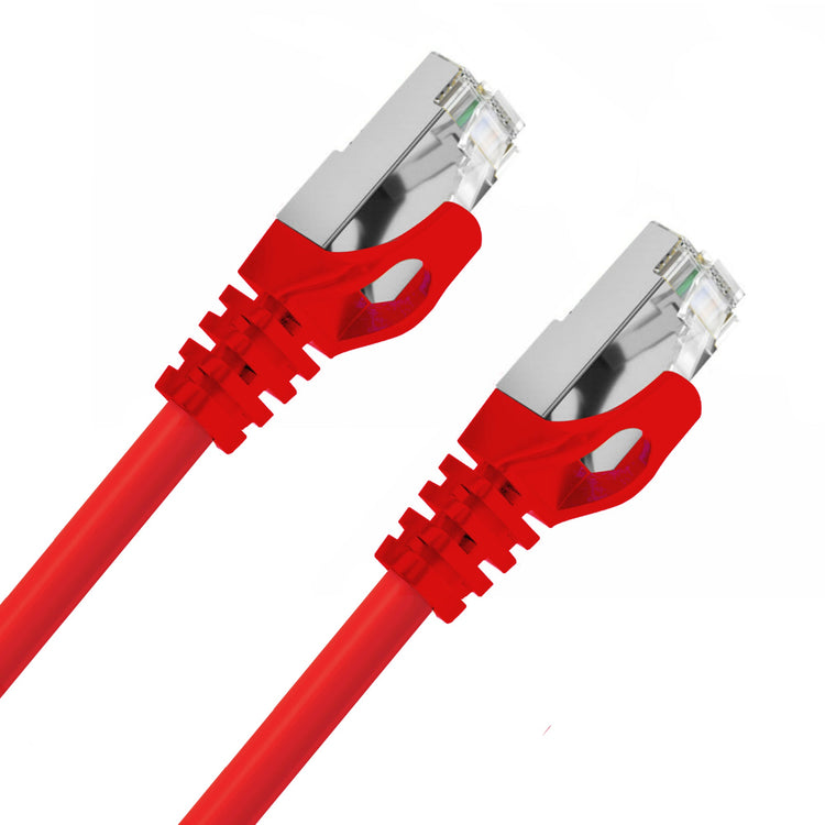 Cruxtec CAT7 SF/FTP 10GbE Shielded Ethernet Cable (Red 50m) image