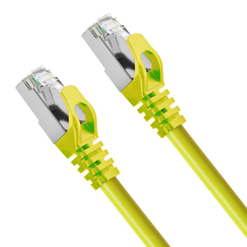 Cruxtec CAT7 SF/FTP 10GbE Shielded Ethernet Cable (Yellow 30cm) image