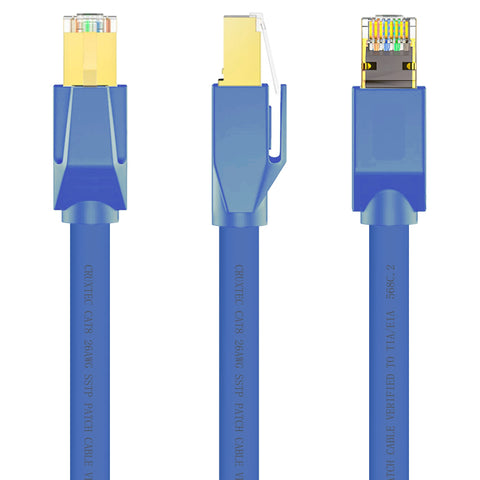 Cruxtec CAT8 S/FTP 40GbE Shielded Ethernet Cable (Blue 3m) image