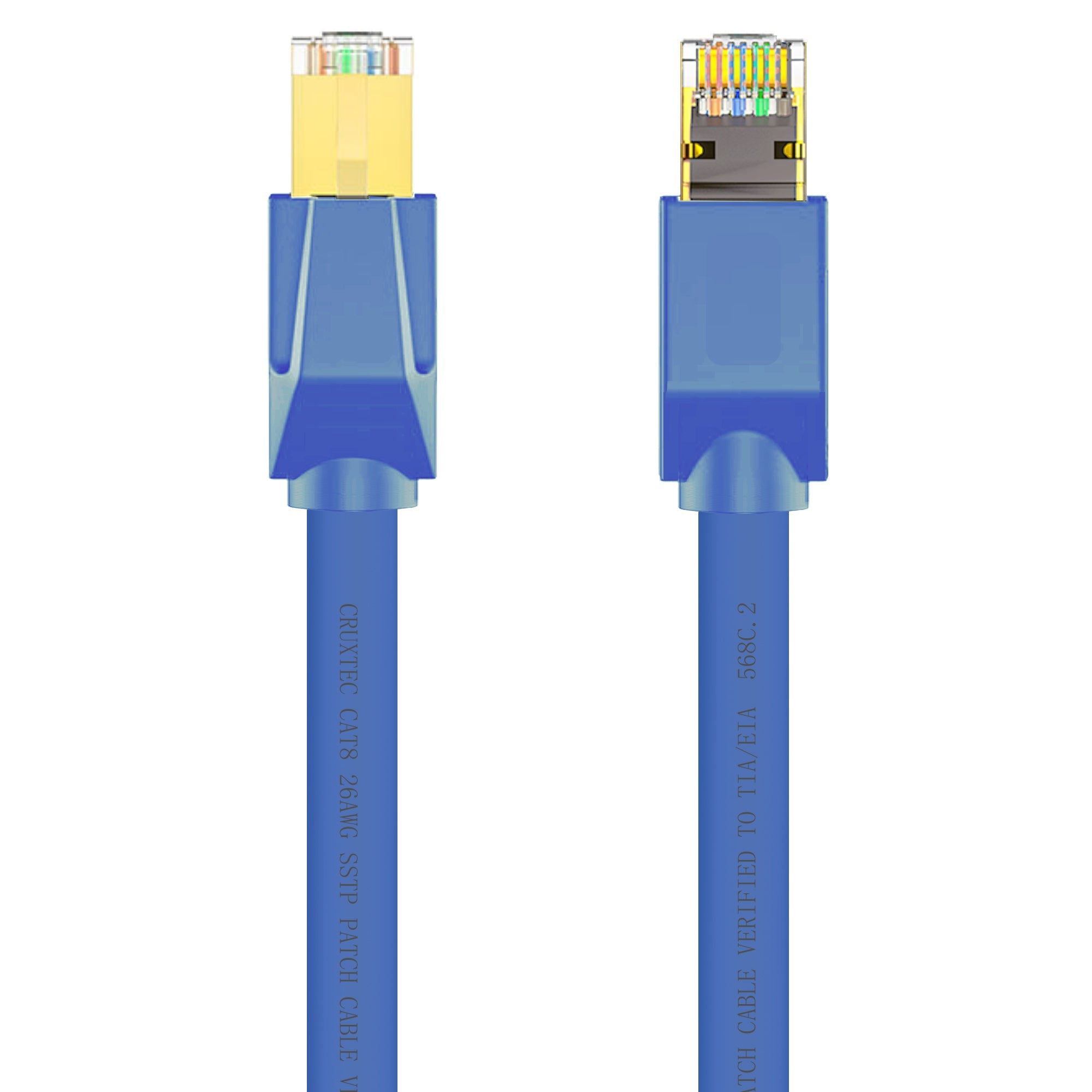 Cruxtec CAT8 S/FTP 40GbE Shielded Ethernet Cable (Blue 3m) image