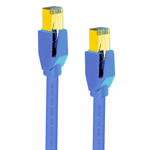 Cruxtec CAT8 S/FTP 40GbE Shielded Ethernet Cable (Blue 5m) image