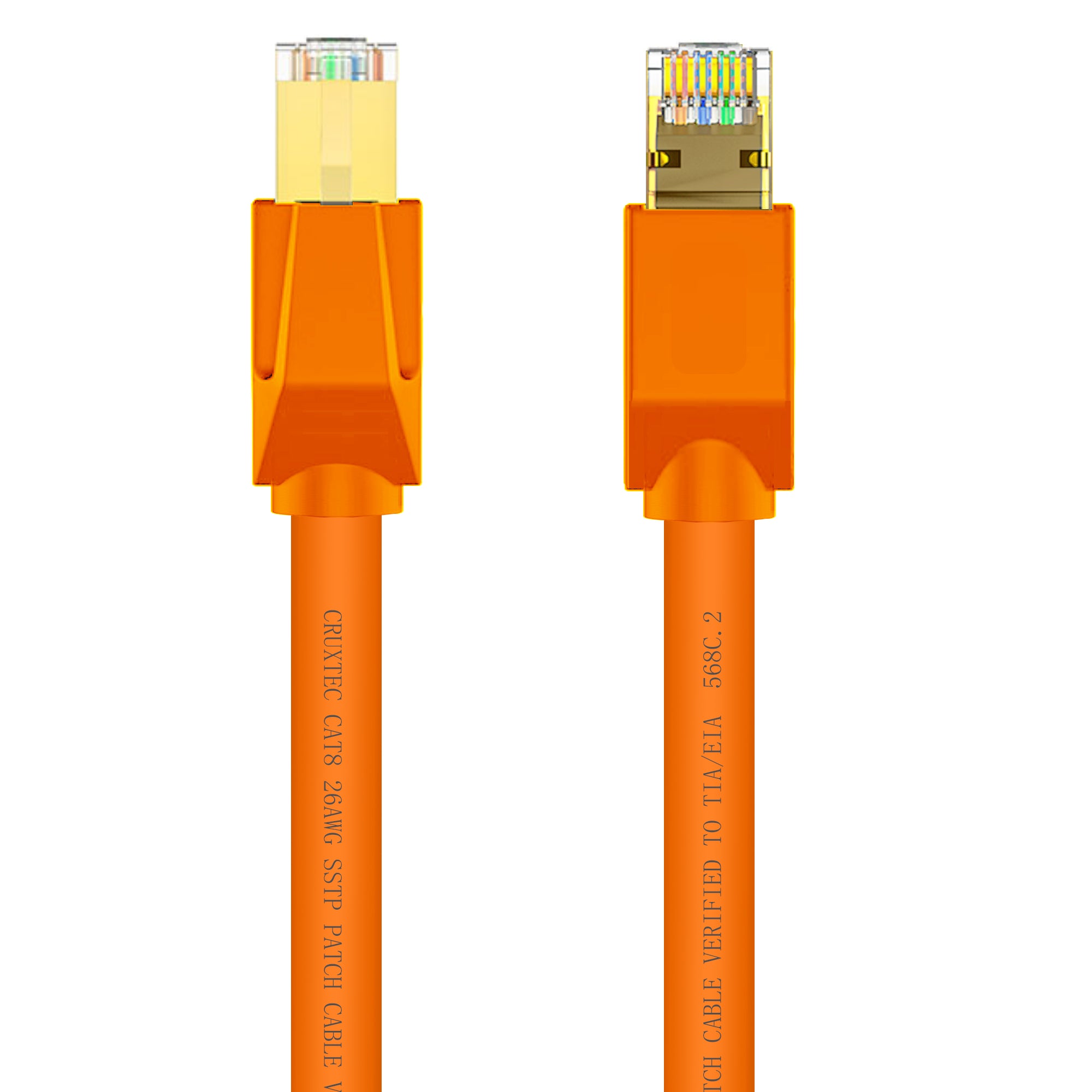 Cruxtec CAT8 S/FTP 40GbE Shielded Ethernet Cable (Orange 15m) image
