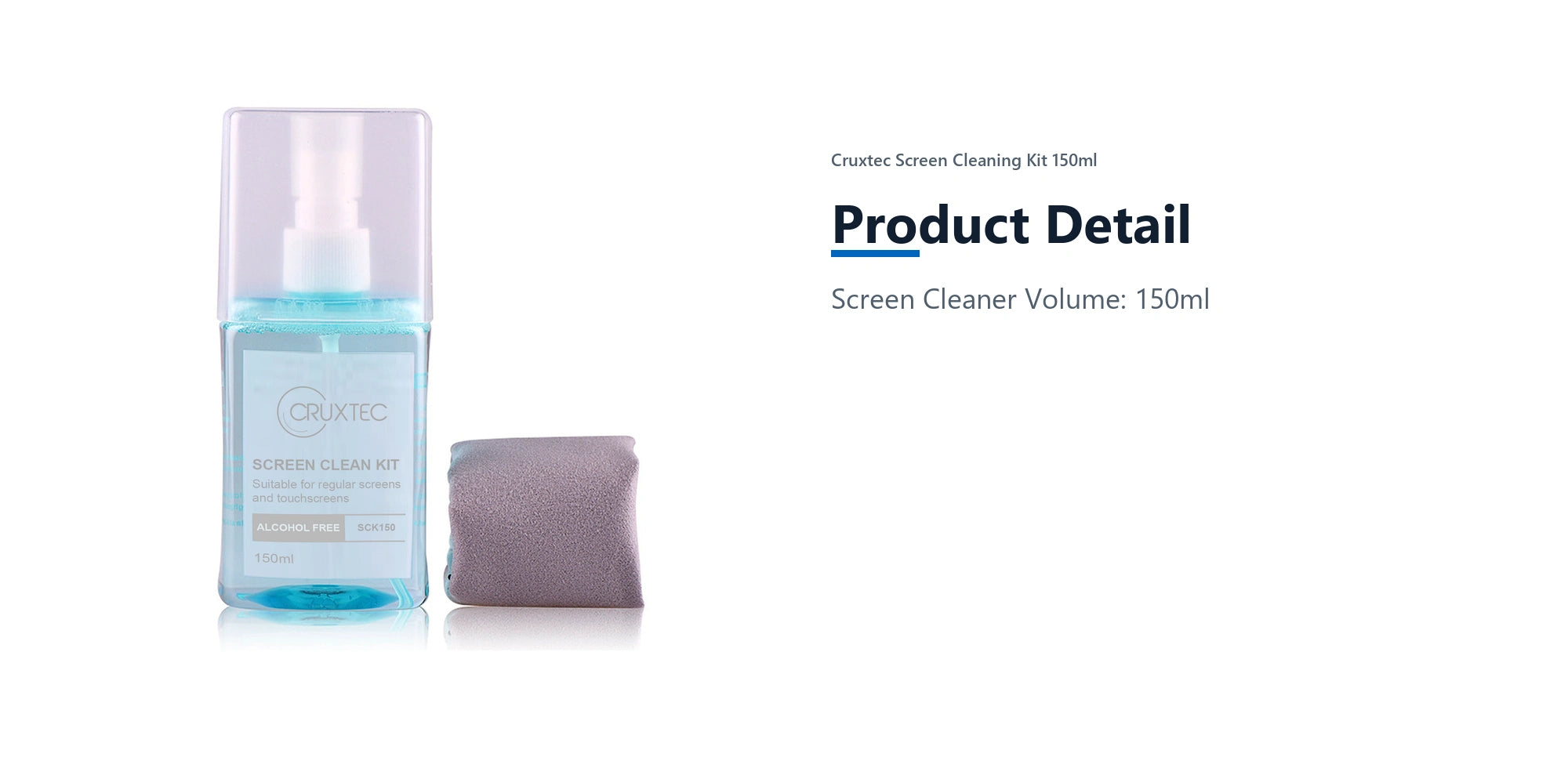 Cruxtec Screen Cleaning Kit 150ml product detail detail image with verified product information