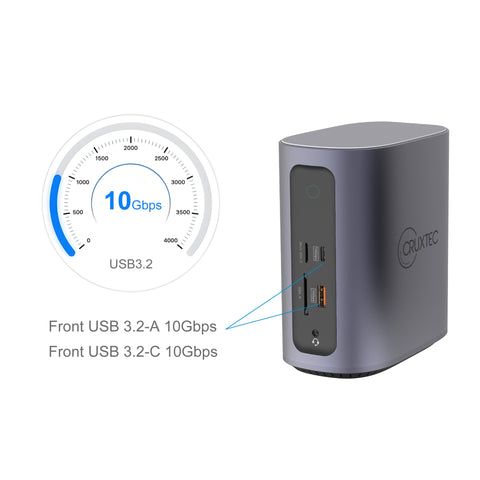 Cruxtec USB-C to DisplayPort Cable 4K@60Hz (Silver Grey 1m) image