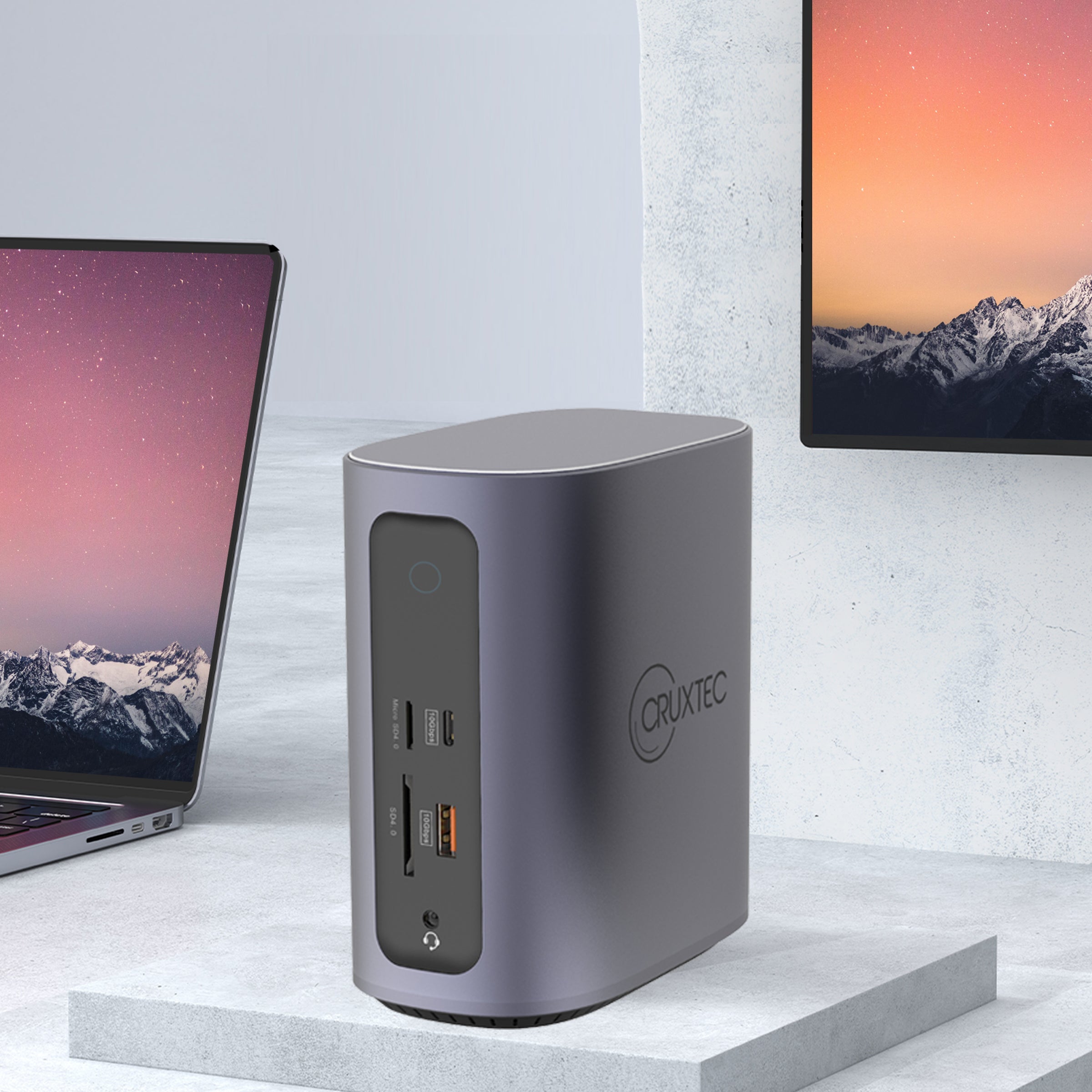 Cruxtec USB-C to DisplayPort Cable 4K@60Hz (Silver Grey 1m) image