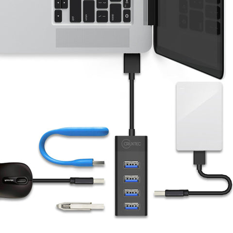 Cruxtec 4-Port High-Speed USB-A 3.0 Hub image
