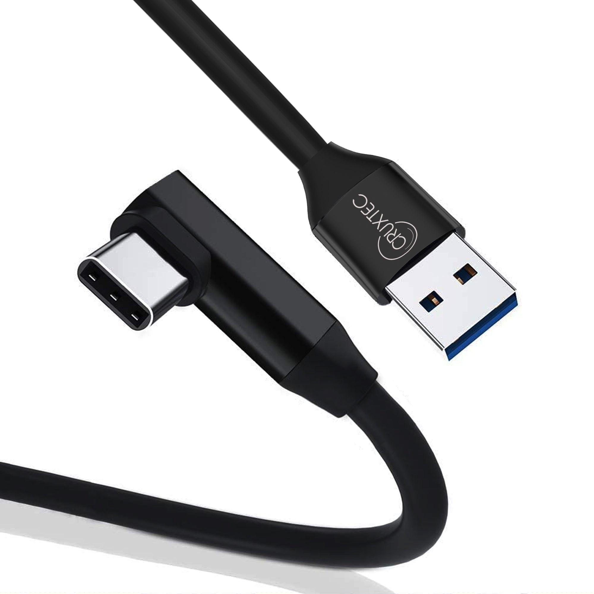 Cruxtec Right-Angle USB-A to USB-C VR Link Cable (Black 3m) image