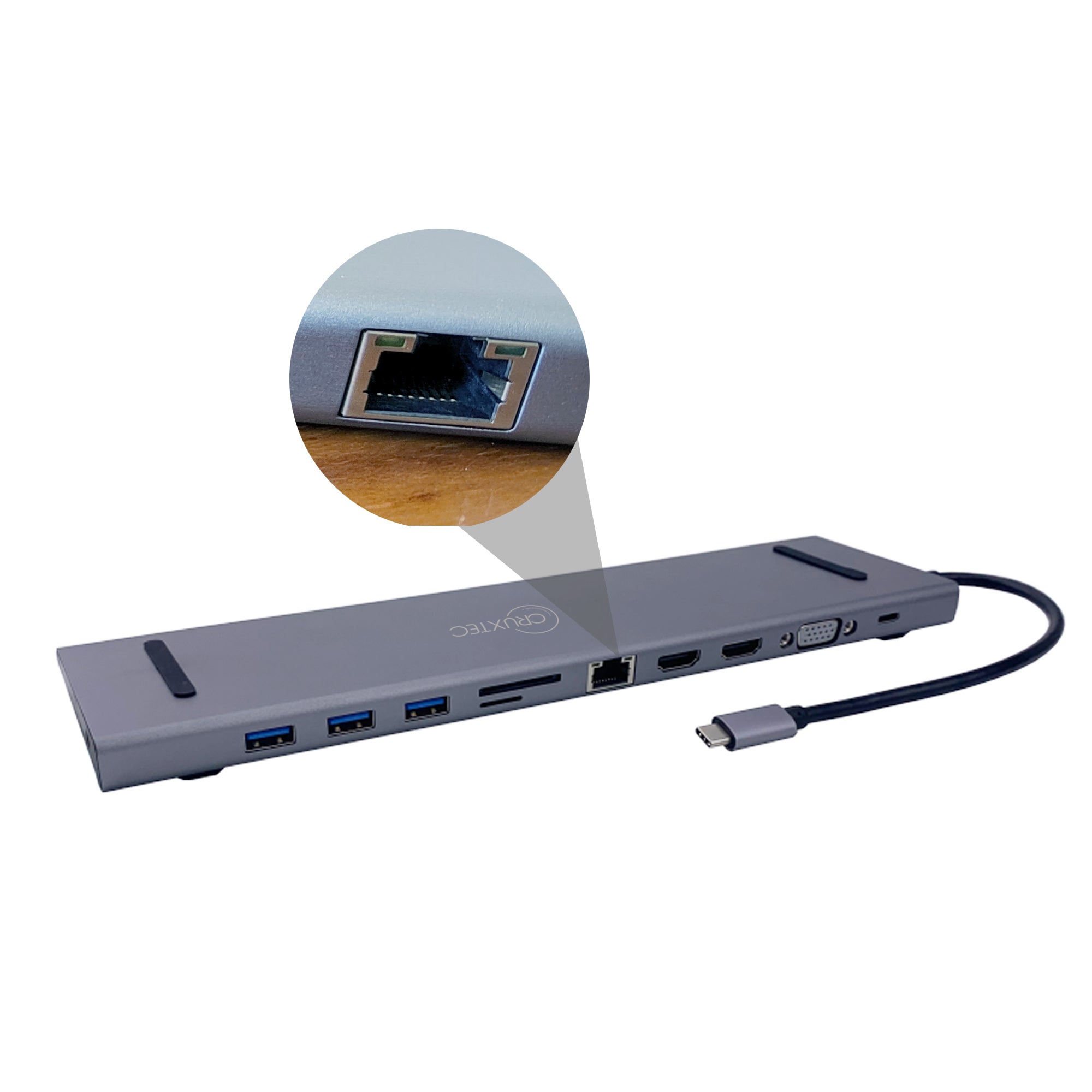 Cruxtec USB-C to HDMI Cable 4K@30Hz (Space Grey 15cm) image