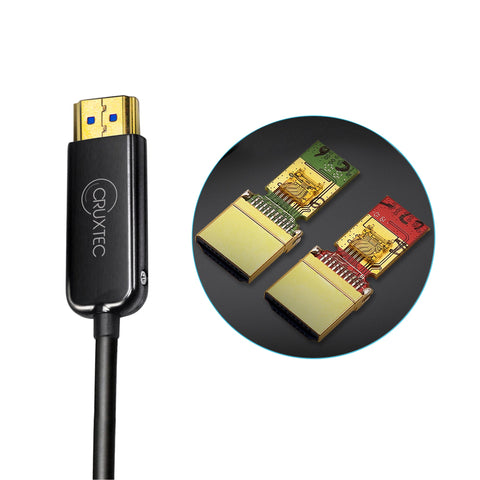 Cruxtec Premium High-Speed Active Optical Fiber HDMI Cable 4K@60Hz (Black 50m) image