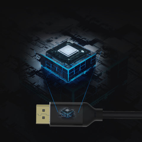 Cruxtec USB-C to DisplayPort Cable 8K@60Hz / 4K@120Hz (Black 1m) image