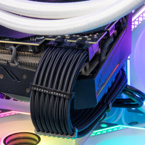 Cruxtec PCIe 8Pin Female to 6+2Pin Male Cable (Black 35cm) image