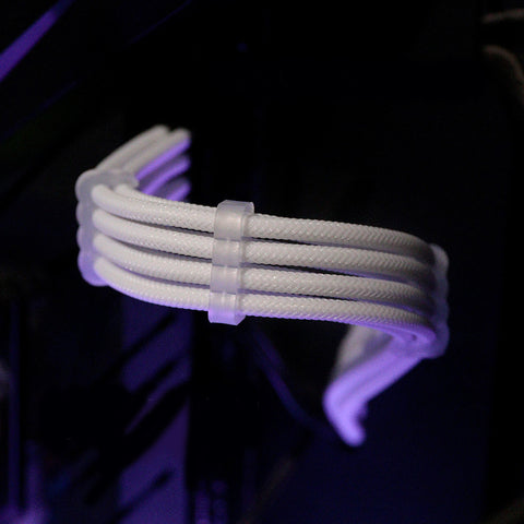 Cruxtec CPU 8Pin Female to 4+4Pin Male cable 30cm White image
